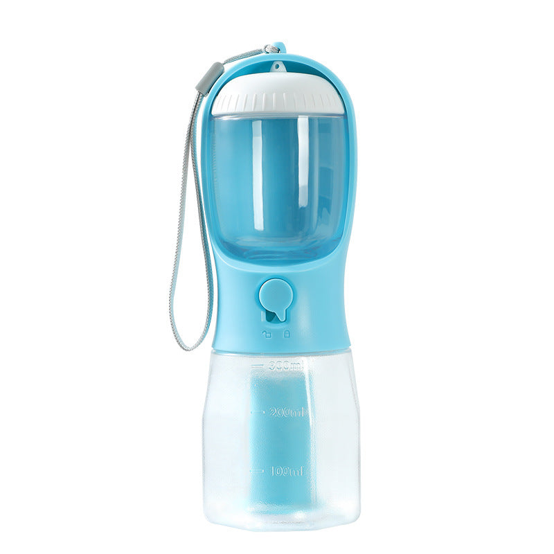 Portable Pet Water Bottle with Food Container and poop bag