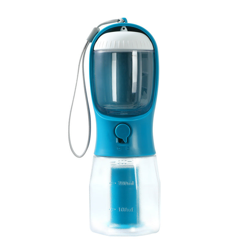 Portable Pet Water Bottle with Food Container and poop bag