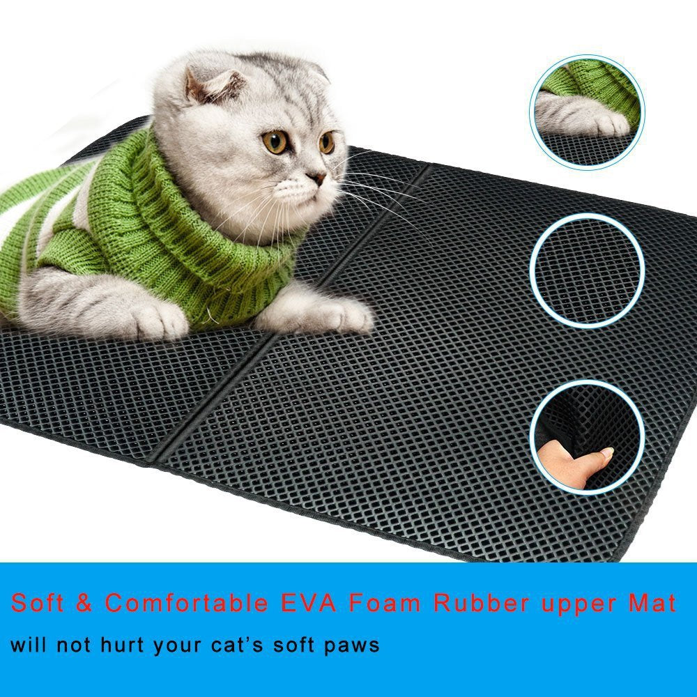 Waterproof Pet Cat Litter Mat Double Layer