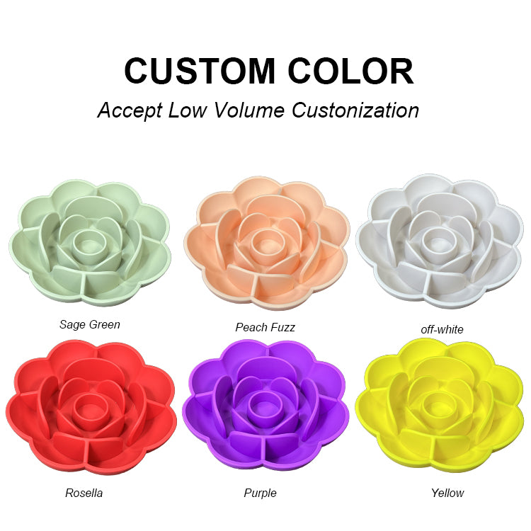 Silicone Dog Bowl Slow Feeder Flower