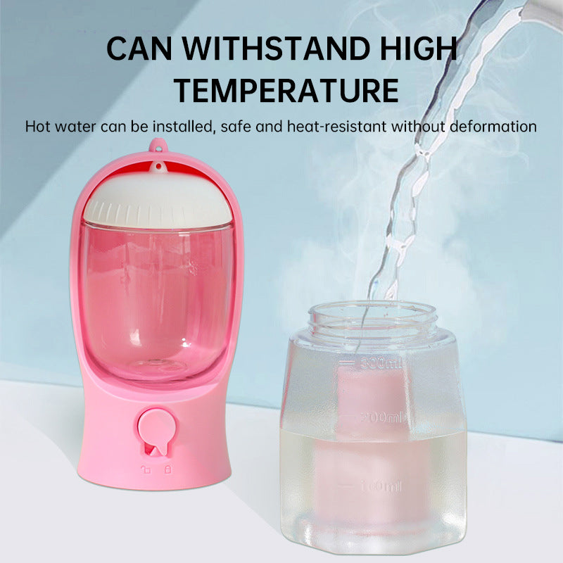 Portable Pet Water Bottle with Food Container and poop bag