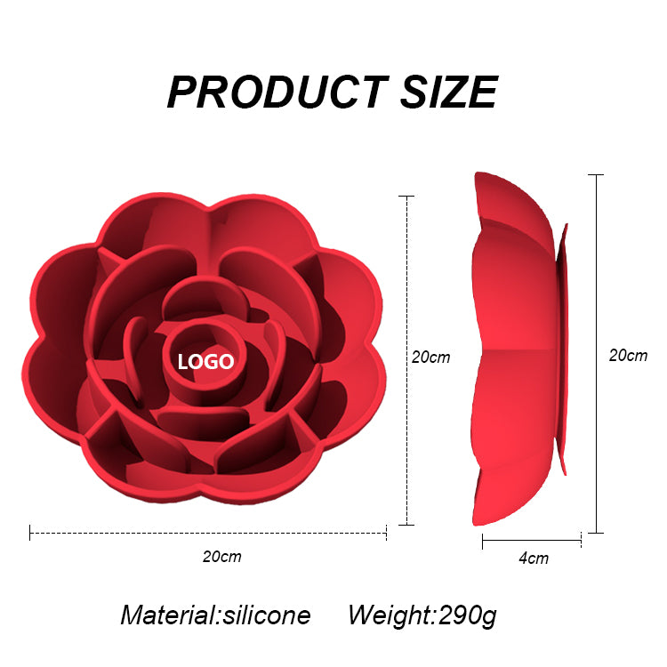 Silicone Dog Bowl Slow Feeder Flower