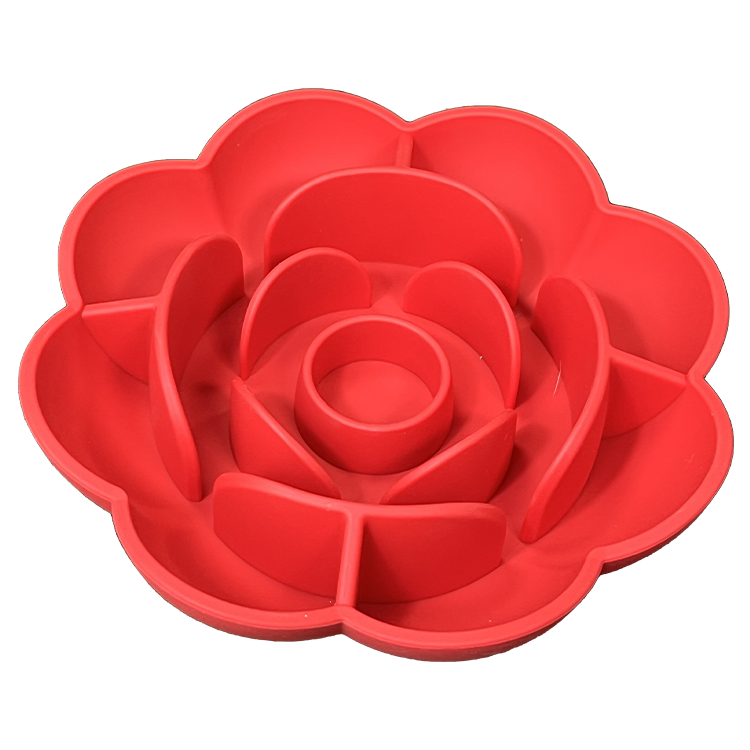 Silicone Dog Bowl Slow Feeder Flower