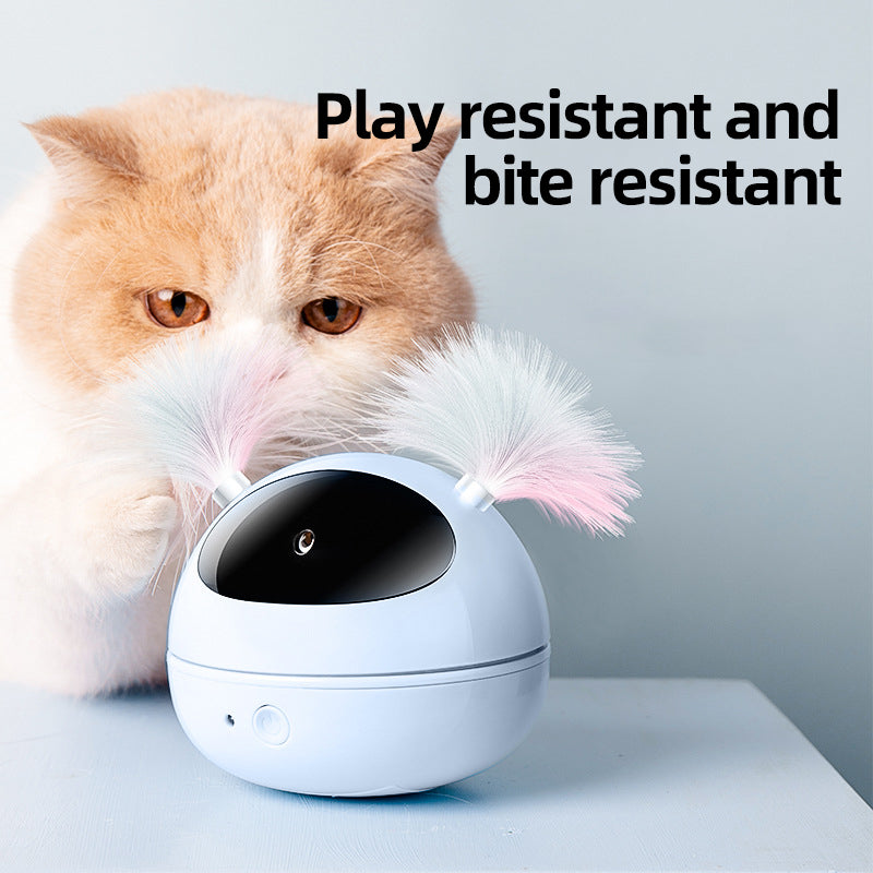 Electric Cat Toy Infrared Laser Stick Feather Automatic Cat Toy