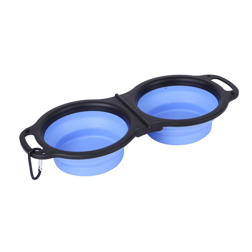 Pet Folding Silicone Double Bowl