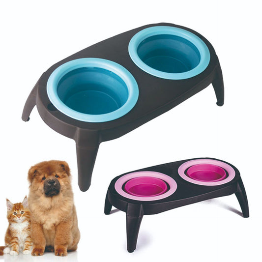 Pet Double Silicone Folding Bowl