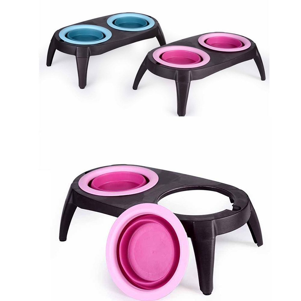 Pet Double Silicone Folding Bowl
