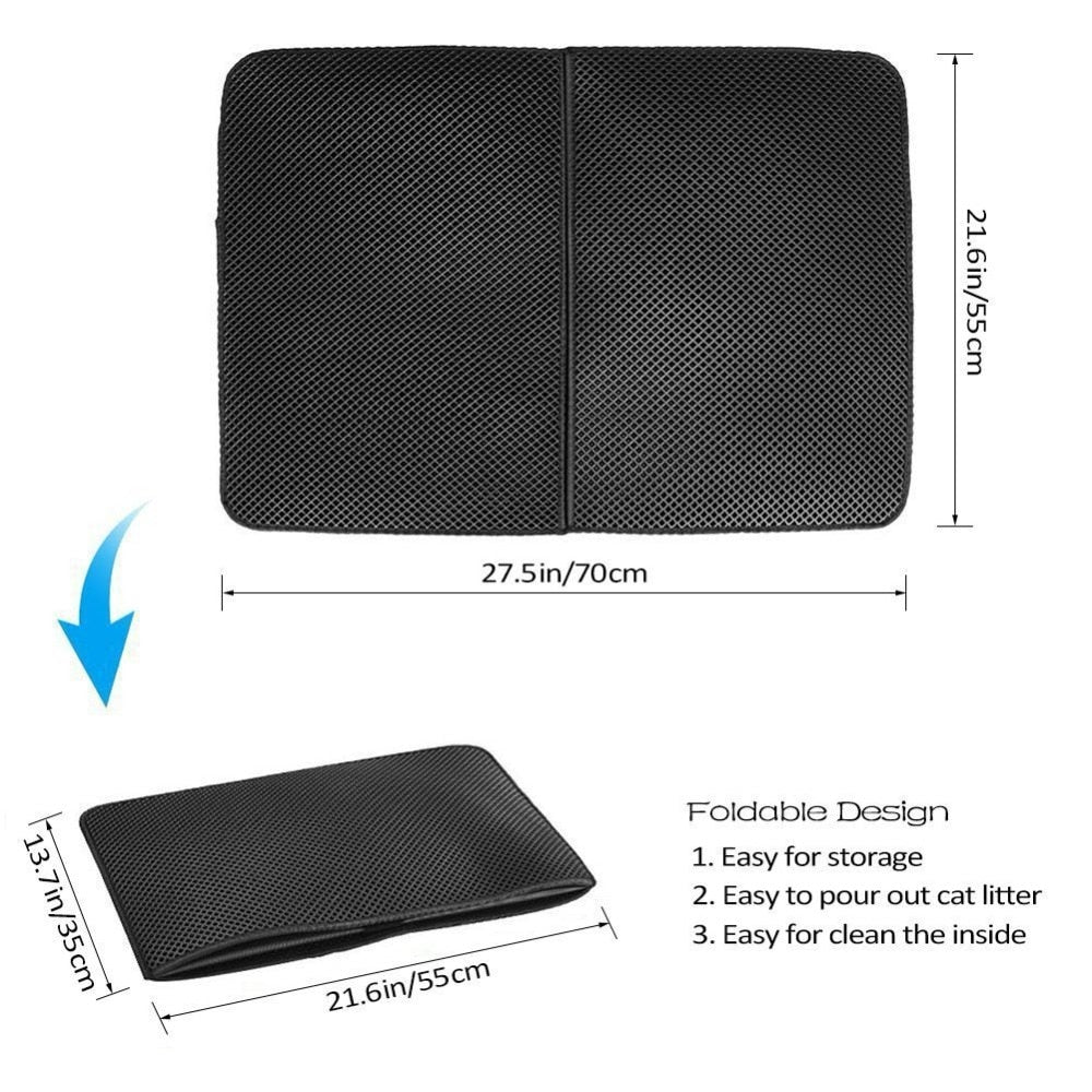 Waterproof Pet Cat Litter Mat Double Layer