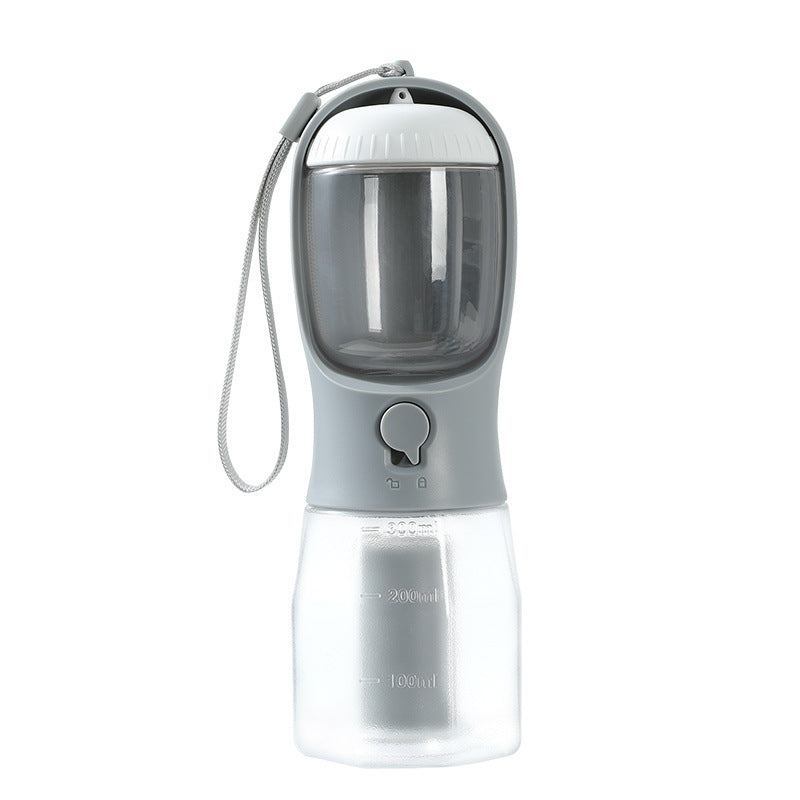 Portable Pet Water Bottle with Food Container and poop bag