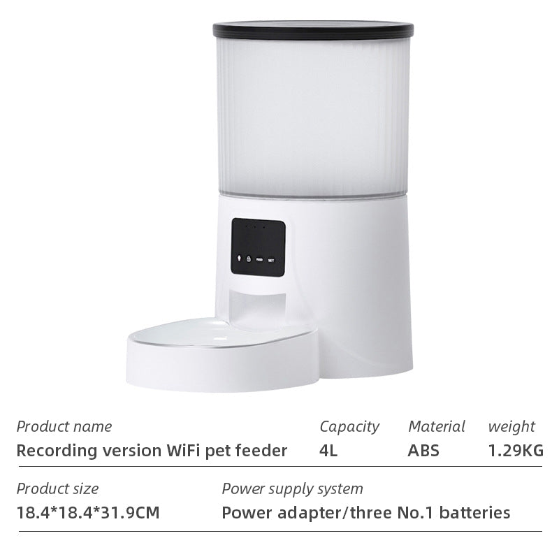 Wifi Smart APP Pet Feeder Household Automatic Pet Feeder