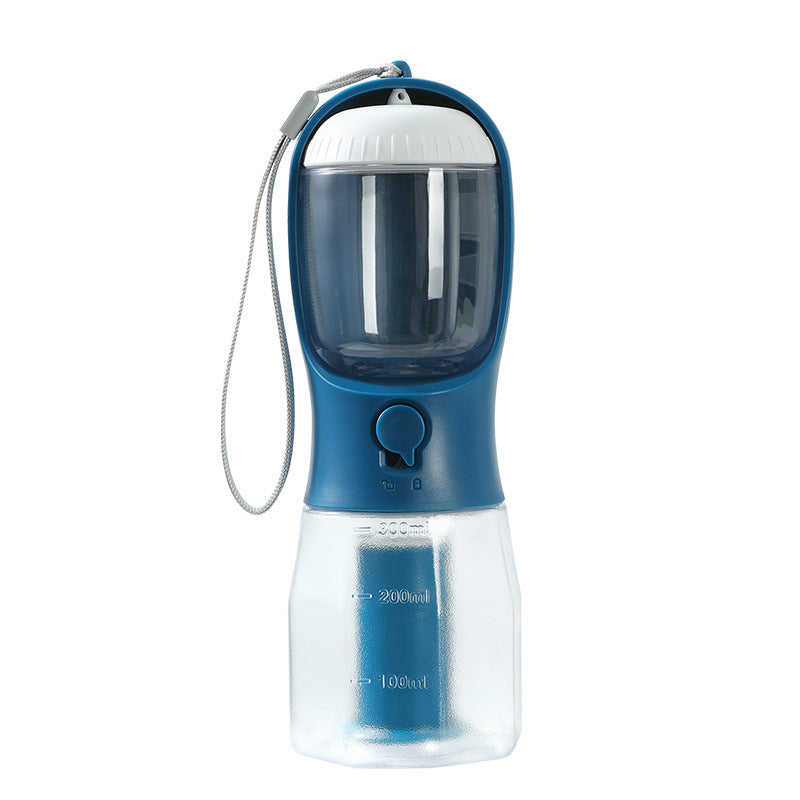 Portable Pet Water Bottle with Food Container and poop bag