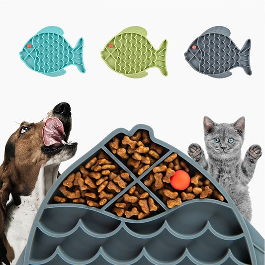 Dog Lick Mat Slow Feeding Food Bowl For Small Medium Dog Cat Treat Feeder