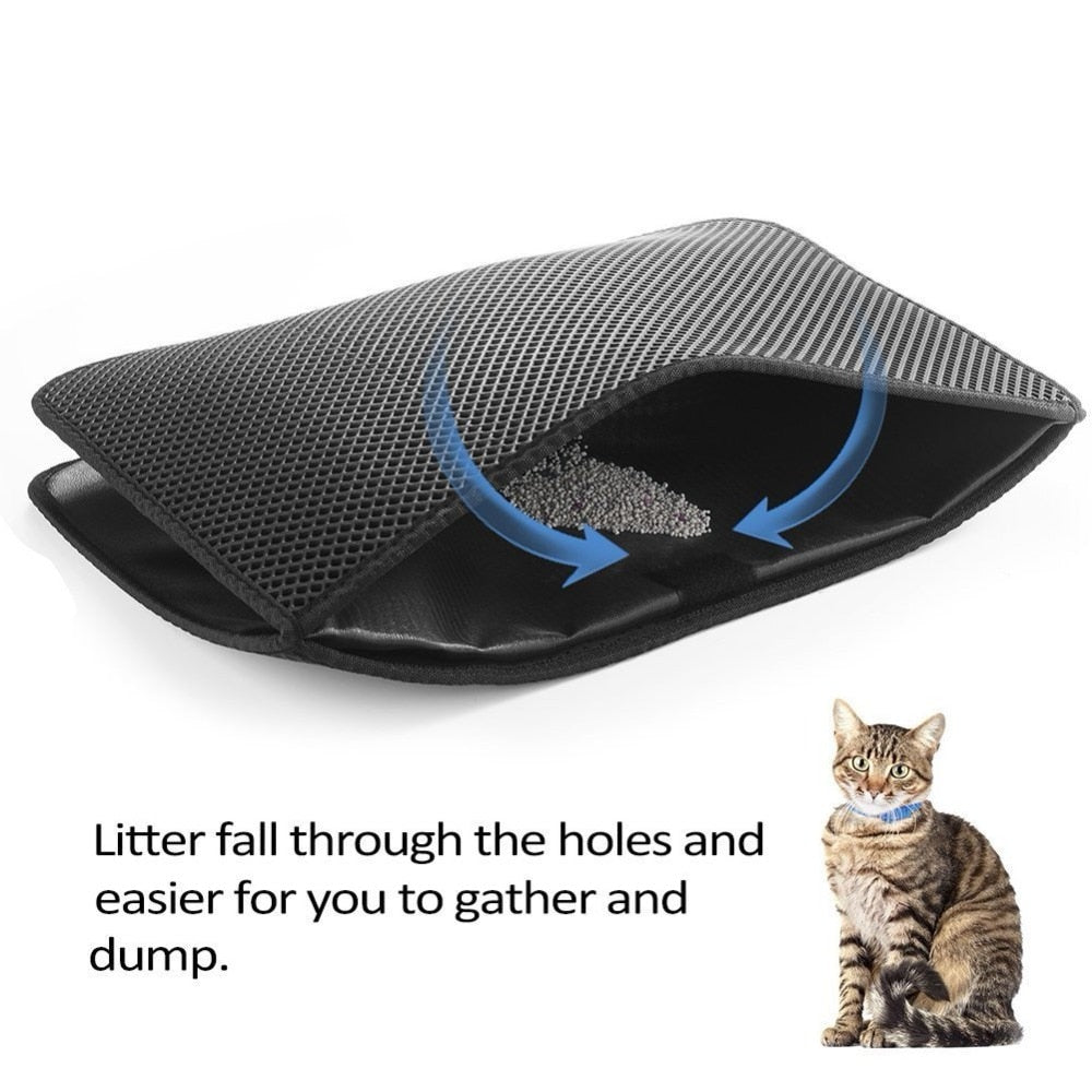 Waterproof Pet Cat Litter Mat Double Layer