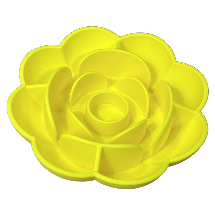 Silicone Dog Bowl Slow Feeder Flower