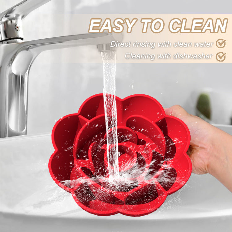 Silicone Dog Bowl Slow Feeder Flower