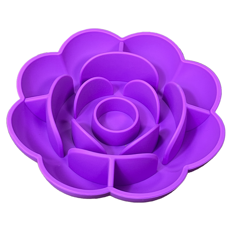 Silicone Dog Bowl Slow Feeder Flower