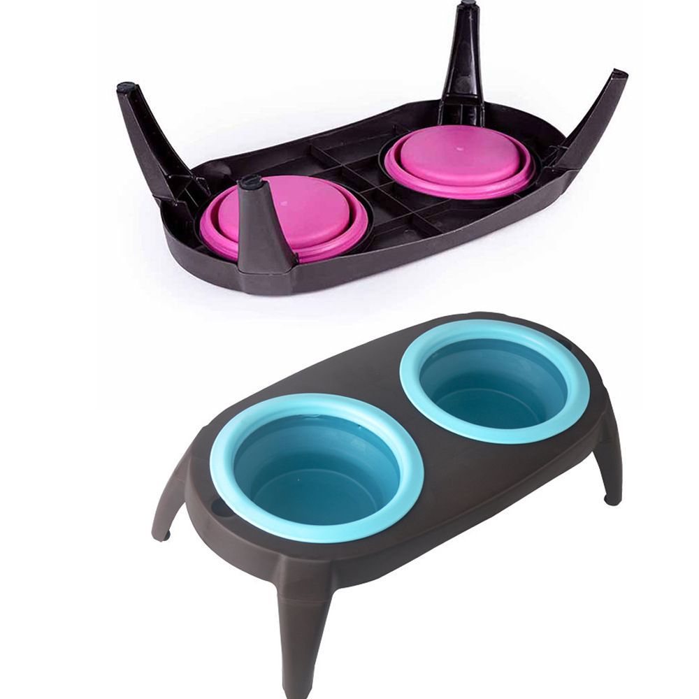 Pet Double Silicone Folding Bowl