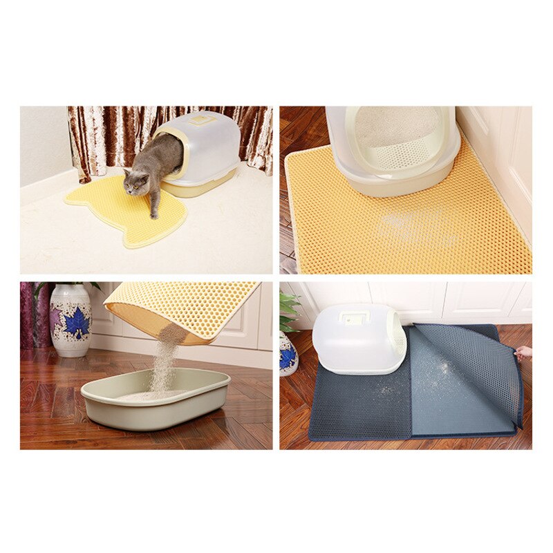 Waterproof Pet Cat Litter Mat Double Layer