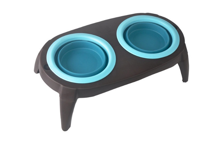 Pet Double Silicone Folding Bowl