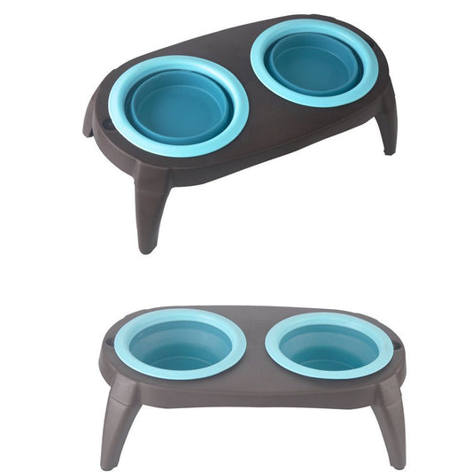 Pet Double Silicone Folding Bowl